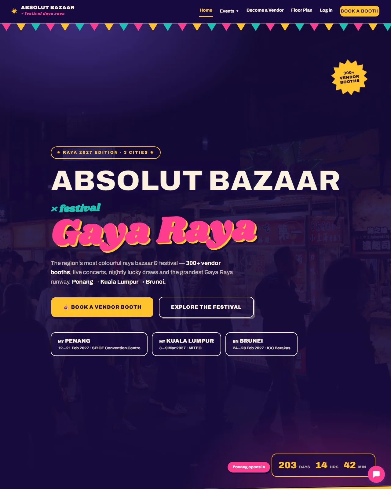 Absolut Bazaar — website design by Perfect Design