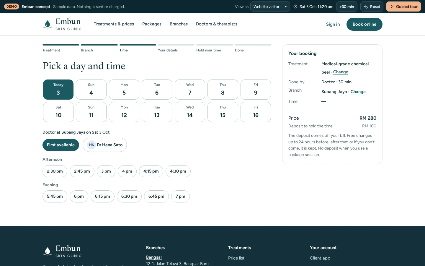 Online booking