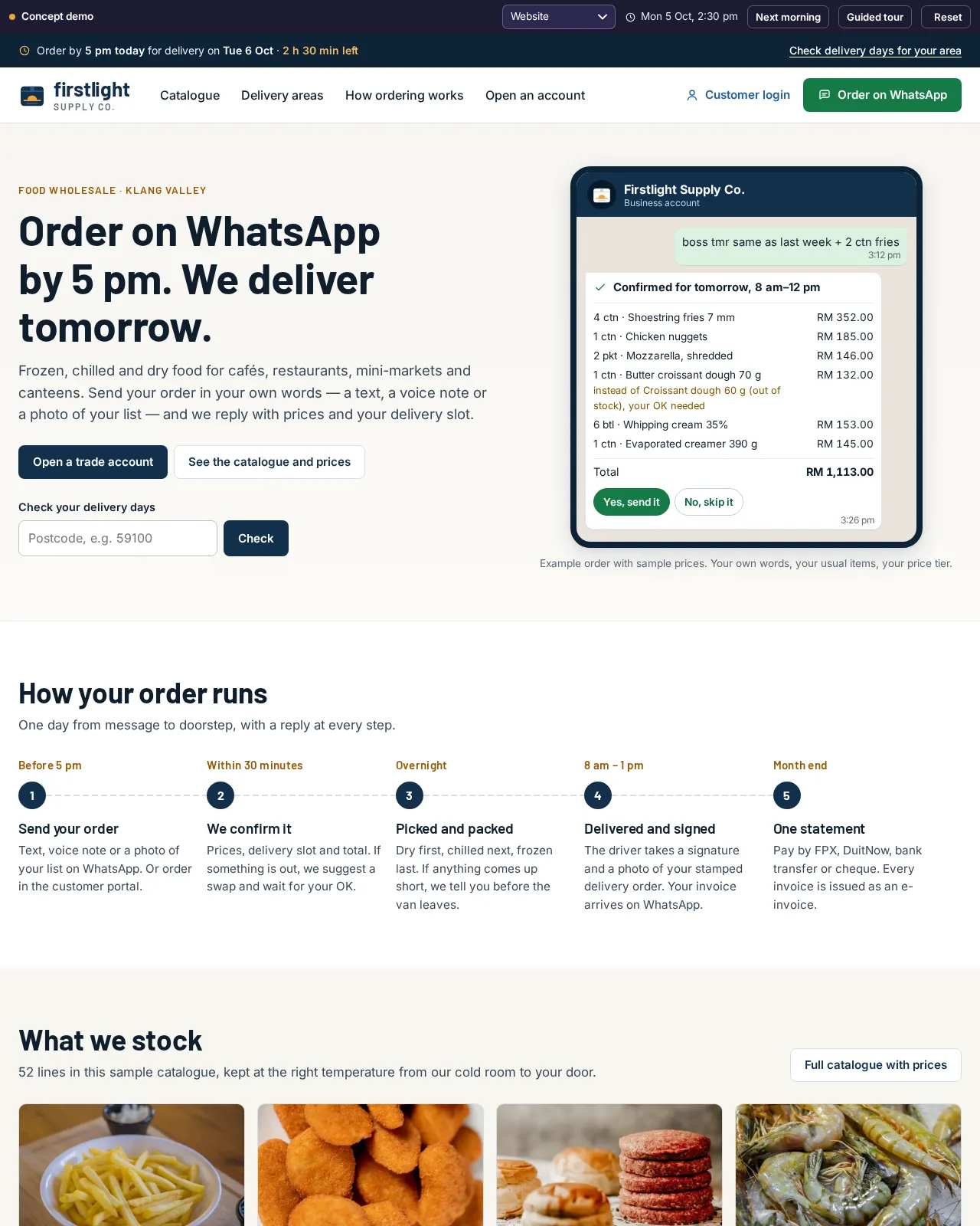Firstlight Supply Co. — website screenshot
