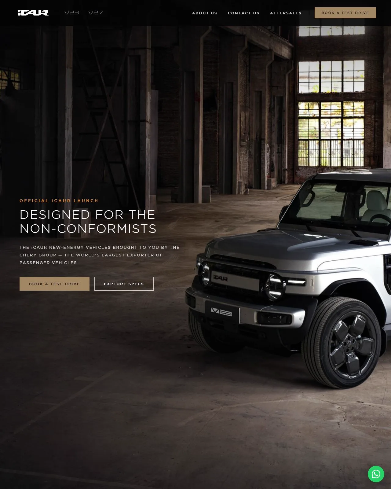 iCAUR — automotive brand website built by Perfect Design
