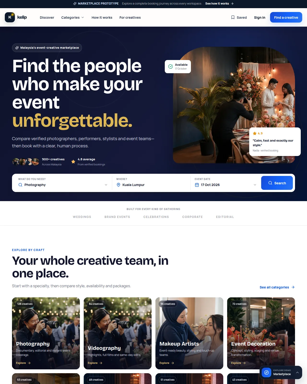 Kelip — website screenshot