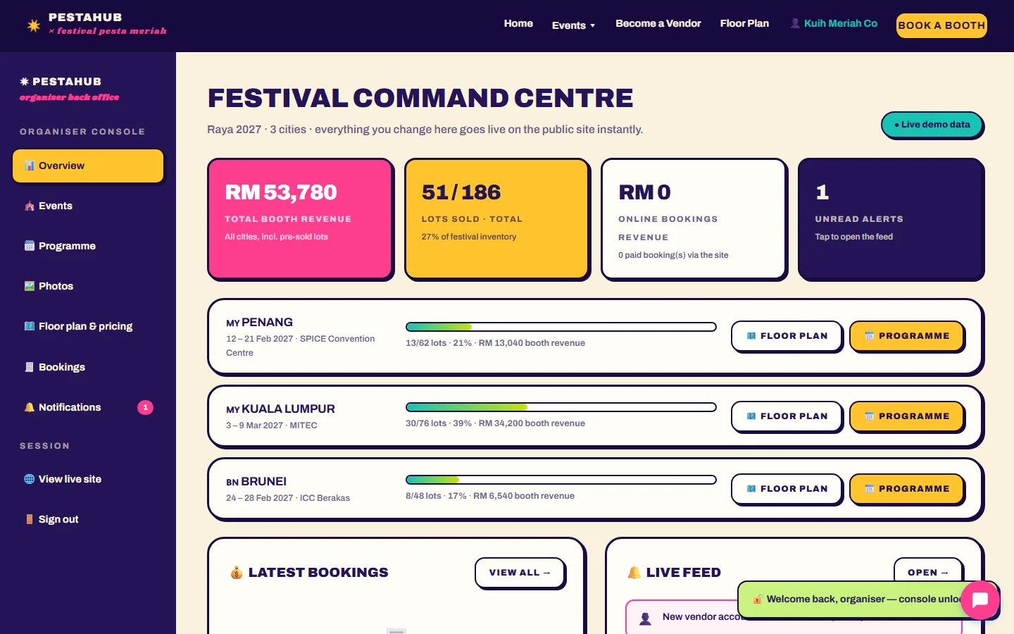 Festival command centre