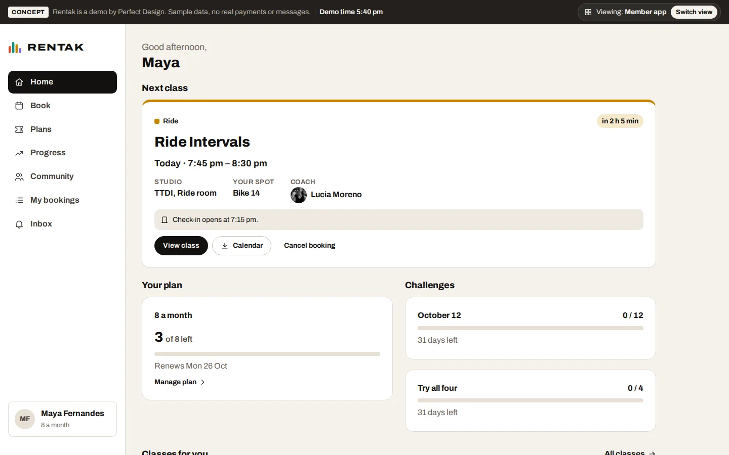 Member app