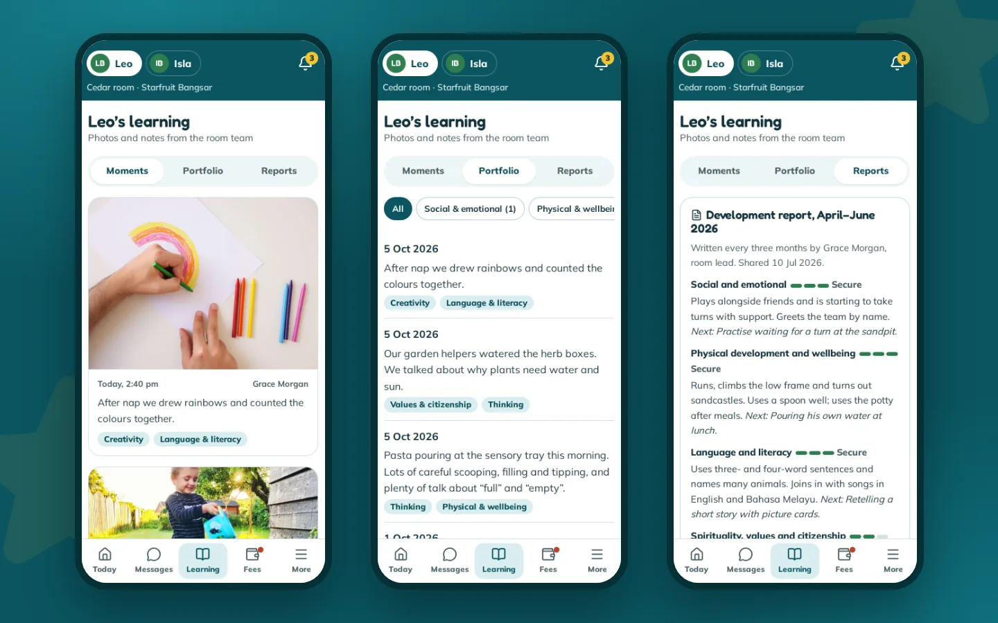 Learning and portfolio