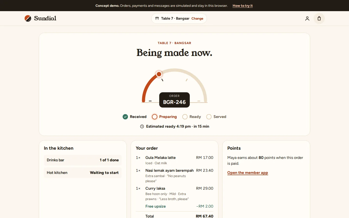 Order tracking