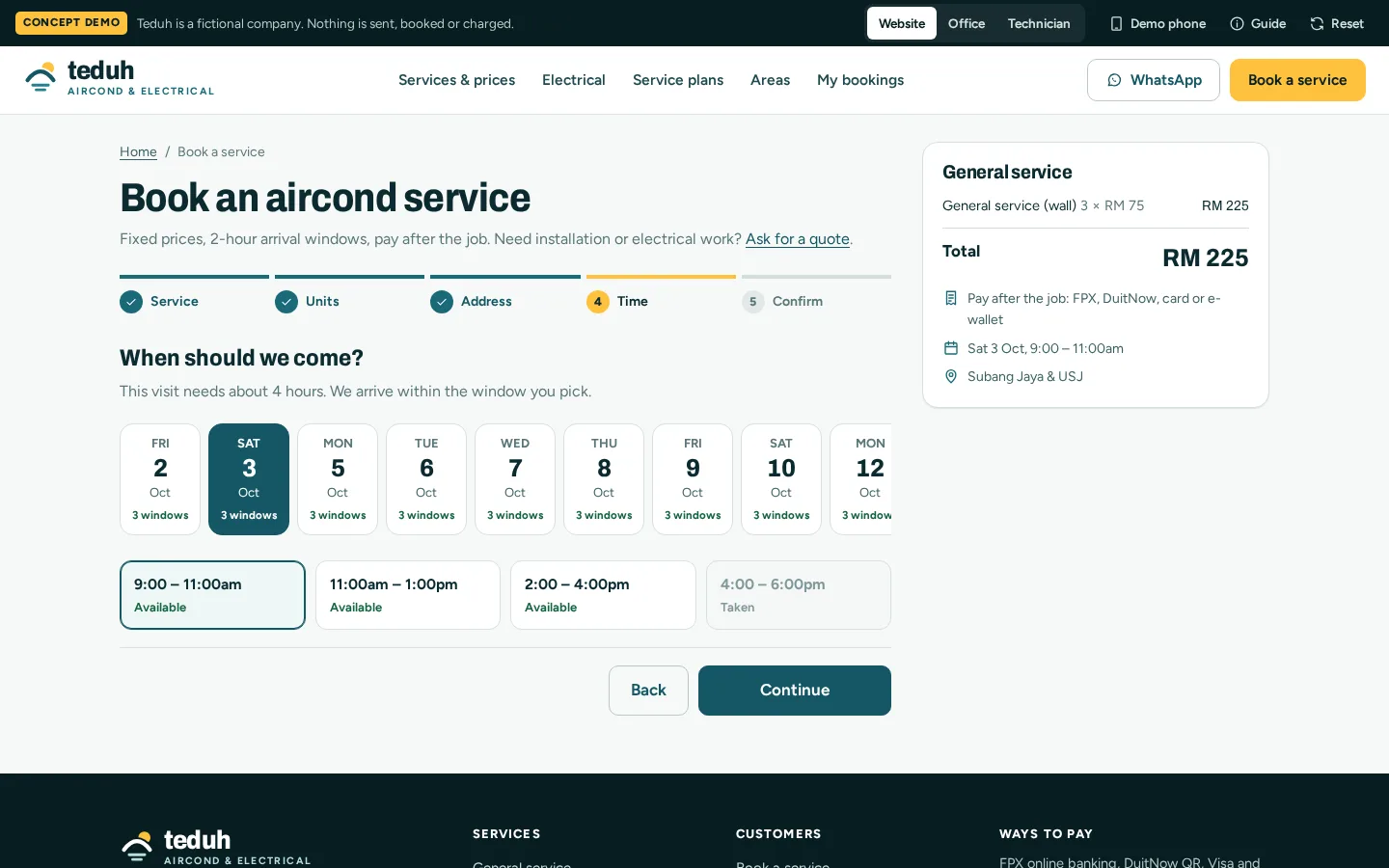 Online booking