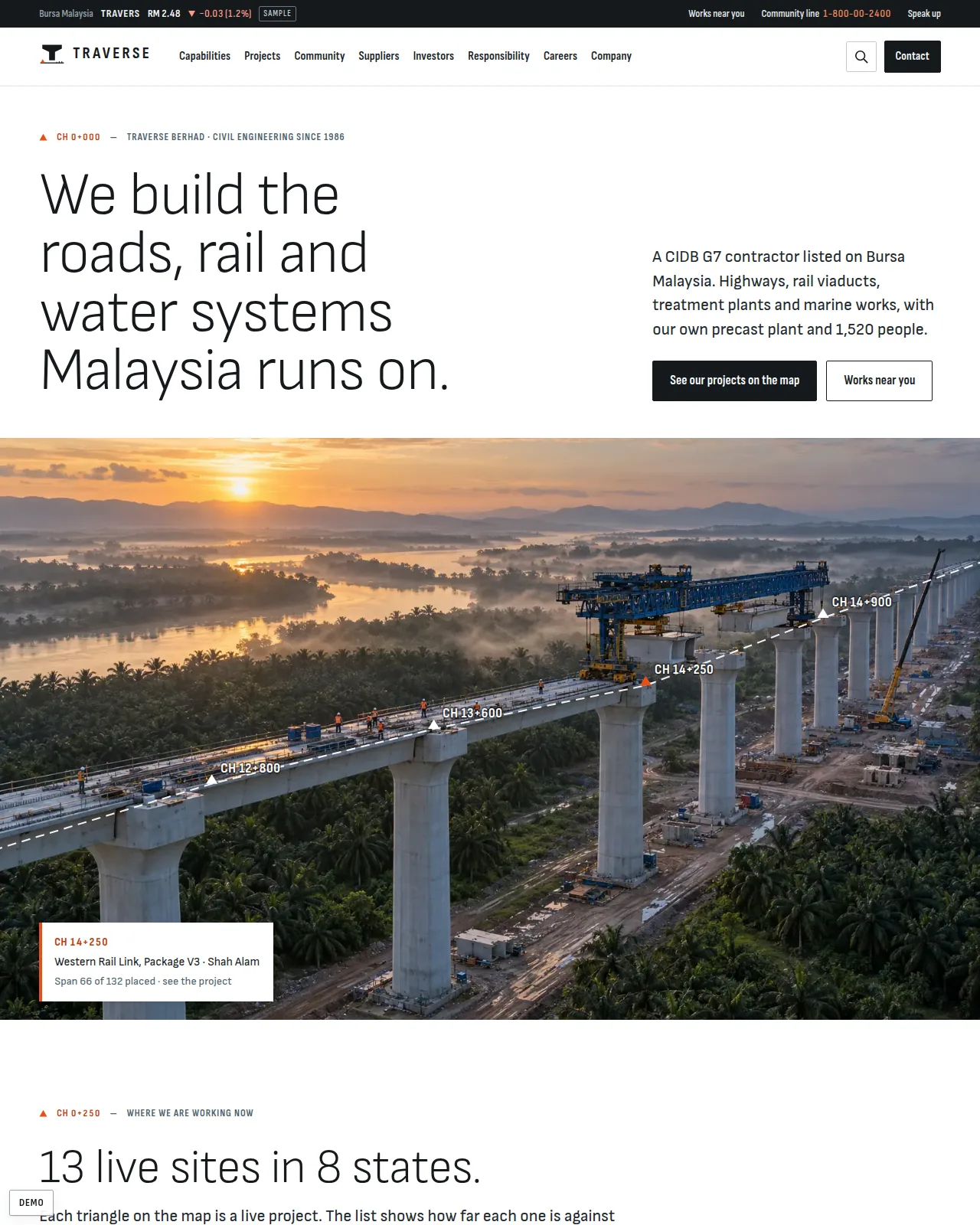 Traverse — website screenshot